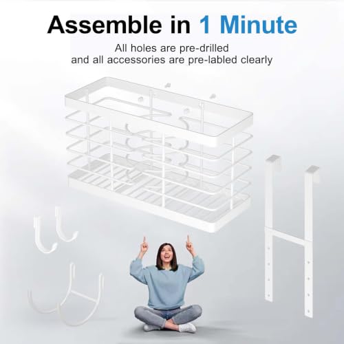 2026 Upgraded 3-in-1 Universal Hair Tool Organizer, XL Size, White - color: XL-White