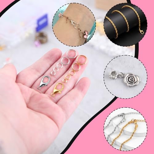 930 Pcs Jump Rings Lobster Clasps with Jewelry Pliers for Jewelry Making and Repair, Needle Nose, Round Nose Pliers and Wire Cutter, Tweezer, Thimble Ring for Wire Wrapping, Bracelets Crafts - style: Jewelry Making Tools Kit