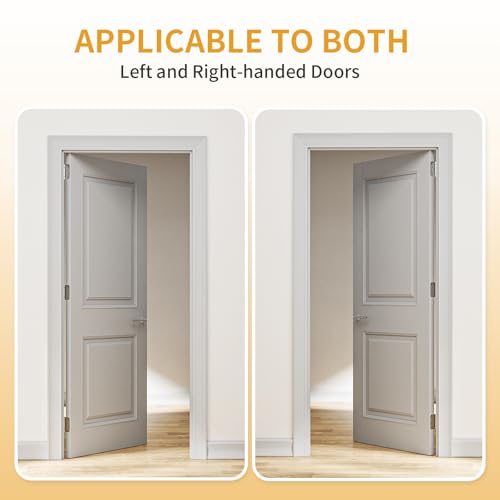 Luxbaro 3 Pack Spring Hinges Self Closing 4 Inch, Self Closing Door Hinges - color: Brushed Nickel-square&5/8'', size: 4" 3 Pack