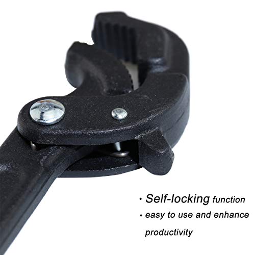 2 Pack Adjustable Wrench Quick Multi-function Self-Adjusting Spanner Power Grip Pipe Wrench 0.6”-2.4”/14mm-60mm