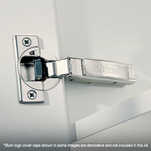 Blum Clip top BLUMOTION Hinge Kit Full Overlay 110° for Frameless Cabinets - size: 4 Kits
