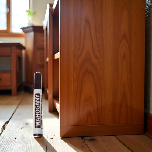 Brown Furniture Repair Wood Cabinet Floor Touch Up Markers Scratch Filler Remover - Mahogany,Wood Polish Care Scratch Covers and Removers