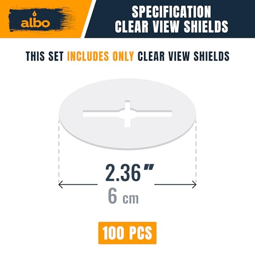 ALBO Tile Leveling System Protection Plates - 100 PCS - Clear Scratch - Resistant Shields for Professional Floor & Wall Installation Compatible with Self-Leveling Spacer Kits, Fits All Tile Sizes - style: Protection Plates 100 PCS