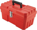 Akro-Mils 14-Inch Plastic Toolbox w/Removable Tray, Steel Latch & Padlock Eye, Industrial-Grade Tool Box/Tools, Crafts, First Aid & Hobby Supplies, 14" x 8" x 8", Made in USA, Red (09514) (Pack of 6) - color: Red, size: 14-Inch x 8-Inch x 8-Inch (Pack of
