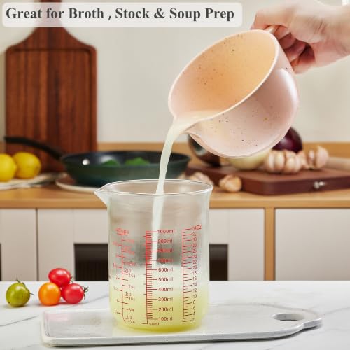 Ackers BORO3.3 Borosilicate Glass Measuring Cup with V-Spout, 1000 ml - size: 4Cup,1000ML