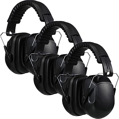 Yunsailing Noise Reduction Headphones NRR 28dB Hearing Protection Ear Muffs Protection Headphones for Shooting Construction - color: Black