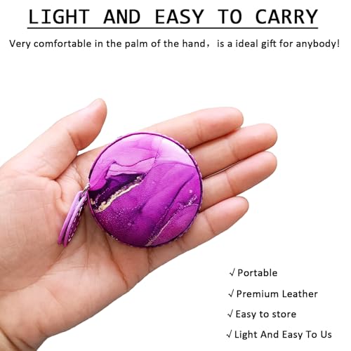 Tape Measure Body Measuring Tape，Medical Body Cloth Tailor Craft Dieting Measuring Tape, Dual Sided Retractable Ruler Colour Printed Soft Tape Measure Retractable - color: Purple Marble 1 pack