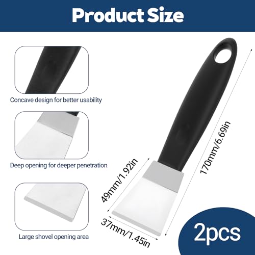 2pcs 3D Print Scraper, Metal 3D Print Removal Tool Black