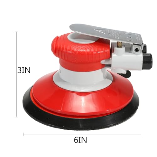 6 Inches Air Random Orbital Sander, Pneumatic Palm Sanders For Wood Polisher Metal,And Auto Body Work, Dual-action Sander - size: 6inch