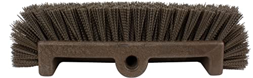 SPARTA Multi-Level Tile Scrub Brush 12" Wide Brush Head, Heavy-Duty Tile Cleaning Brush with End Bristles for Commercial Tiles, Tubs and Floor, Plastic, 12 Inches, Brown - color: Brown