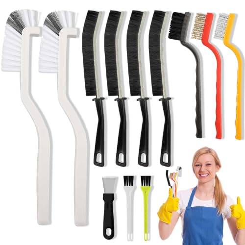 12Pcs Crevice Cleaning Brush, Multifunctional Grout Brush