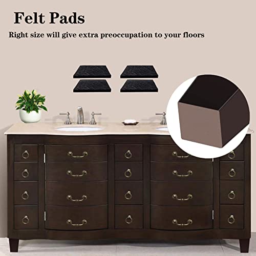 Sofa Legs Square Bed Feet 6 inch Wood Replacement Leg for Furniture Set of 4, Dark Brown （6inch） - color: 4sets, size: 6inch