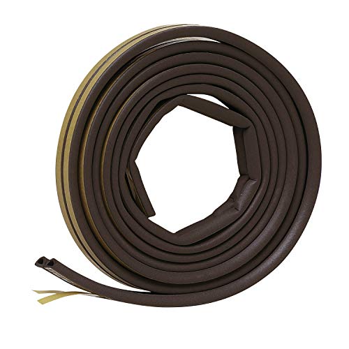 Frost King P D-Section Rubber Self-Stick Weatherseal Tape, 5/16" W, 1/4" T, 17 ft L, Brown - size: 5/16" W, 1/4" T, 17 ft L, style: D-Section, 5/16" W, 1/4" T, 17 ft L, Brown