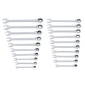 CRAFTSMAN Ratchet Wrenches Set, 20 Pc, 90 Tooth SAE/Metric Ratcheting Wrench Set with Case, 4 Degree Arc Swing (CMMT87220)