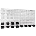 INCLY 158PCS White Metal Pegboard Wall Organizer 48x24 Inch - color: White, size: 48x24 Inch