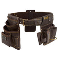 Ox Pro Drywall Tool Belt - 22-Pocket Leather Tool Belt Pouches - Made of Oil-Tanned Leather with Double-Stitching and Steel Rivets - OX-P263804 - color: Drywall Belt, size: Large