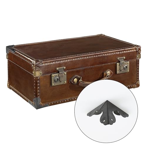 32PCS Black Jewelry Box Corner Bracket, Metal Cabinet Corner Protector for Wooden, Chest, Table, Desk, Photo Frame, DIY (1.3*1.3*1.3 inch) - style: Black-1.3inch