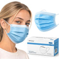 Disposable Face Masks 100 Pack, 3-Ply Breathable Masks with Soft Comfortable Earloops, Adjustable Nose Clip for Office, Travel, School & Public Use, Blue - color: Blue
