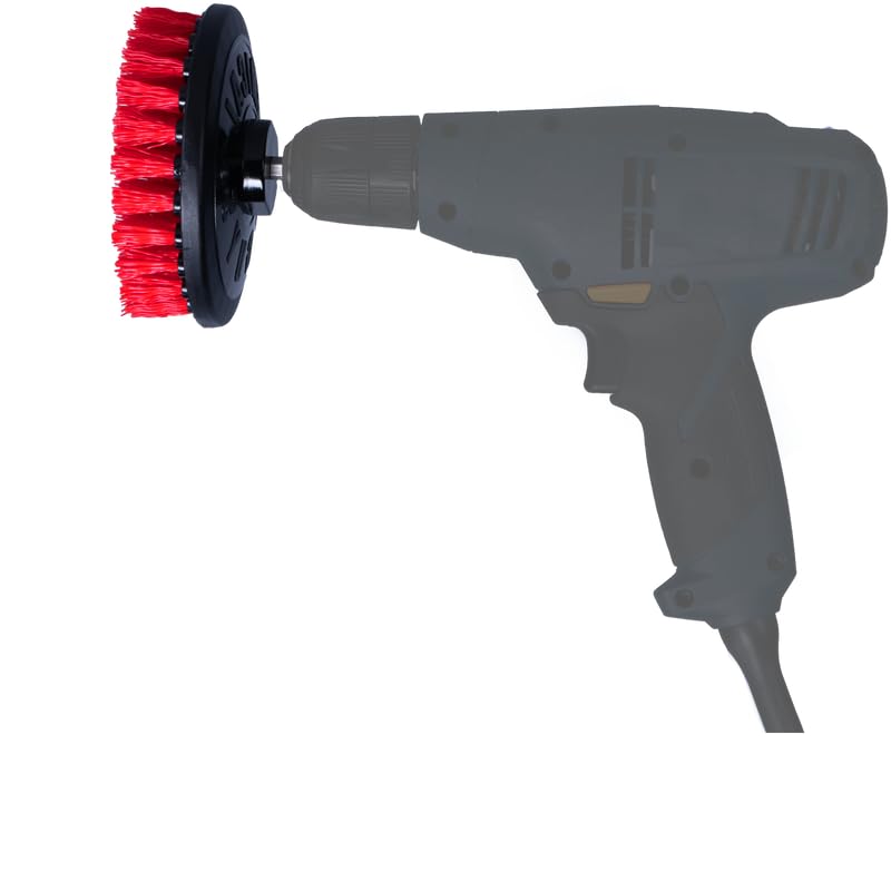 Chemical Guys, Heavy Duty Spinner Multi-Surface Drill Brush, Red, Scrubber - style: Heavy Duty