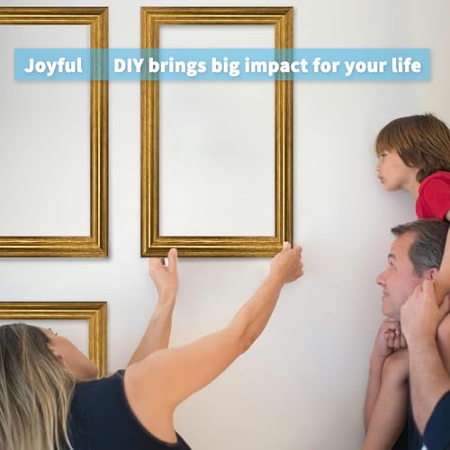 Art3d Pre-Cut Wall Molding Set of 6 pcs, 3 Top 3 Bottom, Antique Gold - color: Antique Gold: Style 1