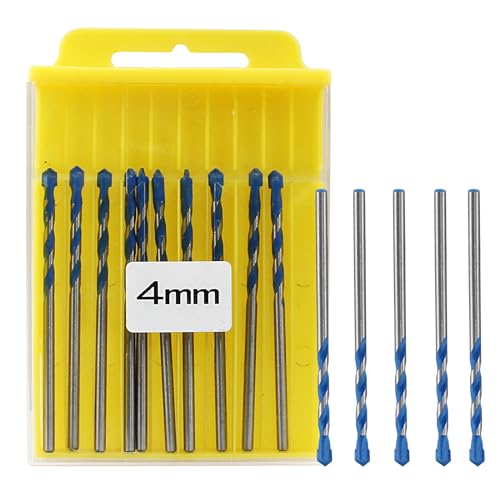 Piutouyar 10 Pcs 4mm Masonry Drill Bits, 4mm/5/32