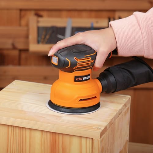 5" Orbital Sander,300W 5000-12000OPM Variable Speed 20 Sandpapers - style: Dust bag