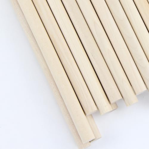 Kang&Chang 3/8 x 16 Inch Birch Dowel Rods, Round Hardwood Sticks, 15 Pack - size: 3/8" x 16" - 15 PCS