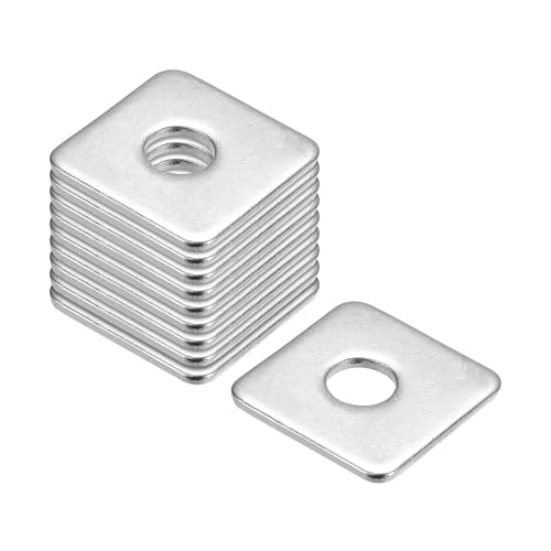 uxcell Square Washer, 25Pcs M8x25x25x2mm 304 Stainless Steel Square Plate Washers Flat Pad Spacer Gasket for Hardware Fastener - size: M8x25x25x2mm