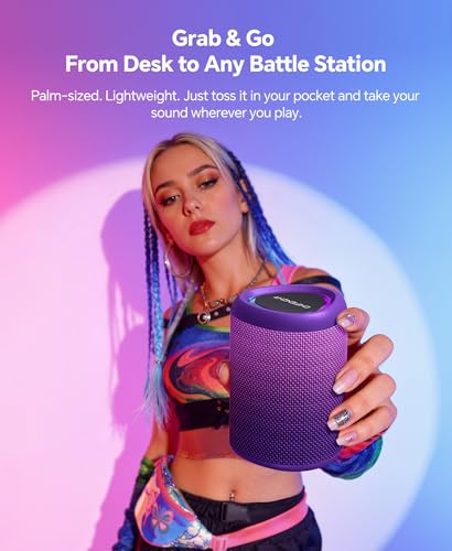 Portable Bluetooth Speaker Beach Essentials: IPX5 Waterproof for Outdoor - color: Gradient Purple