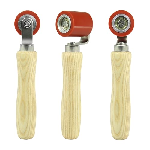 Welding Handheld Roller,4cm Silicone Seam Roller, Smoothing Seam Roller Tool for PVC/TPO/EPDM Single Ply Roofing Tape,Sound Deadening, Banner, Wallpaper etc.