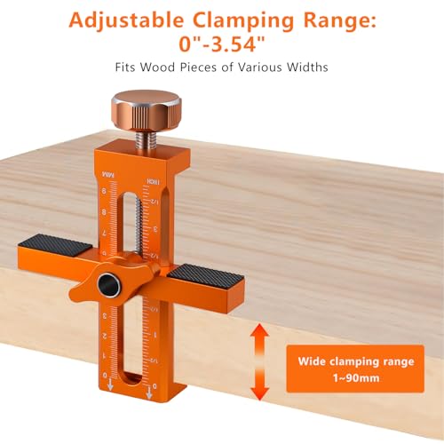 Cabinet Door Mounting Jig with Support Base, Installation Tool for Frameless or Face Frame Cabinet Doors, Adjustable Aluminium Alloy Hardware Jig for Wall and Base Cabinets