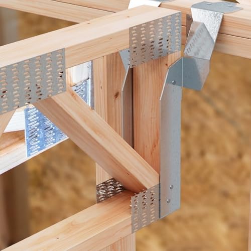 MIVIDE 20 Pack 4x6 Inch Truss Plates, Pronged Truss Mending Plate, Flat Mending Plates with Nail Teeth Height 7.5 mm, Thickness 1mm for Wood Truss Connector Plate