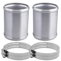 AC PERFORMANCE 3" (76mm) OD Aluminum Alloy Hose Joiner Silicone Pipe Connector Bead, 4" Length with 304 SS Clamps, Pack of 2 - size: 3" (76mm) - 2PCS