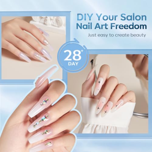 modelones 10 in One X Nail Gel Glue Gel Base Coat Brush On No Wipe - color: No Wipe Clear