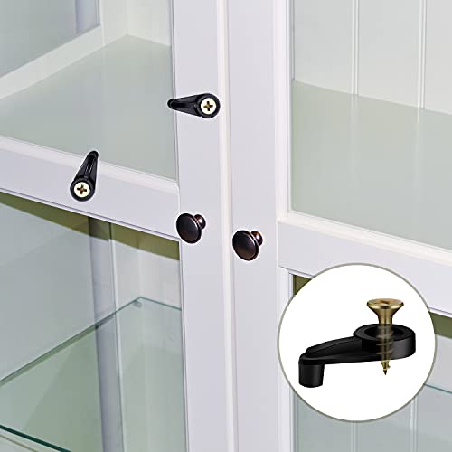 Blulu 50 Pack Glass Retainer Clips with Screws - color: Black with Gold