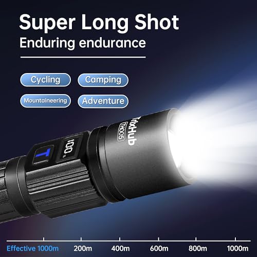 TrixHub Rechargeable Flashlights 3 Pack Super Bright High Lumens Flashlight - color: Black, size: 3 Pack