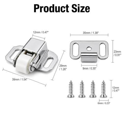 Mailbox Replacement Roller Catch Latch, 2 Packs RV Screen Door Locks