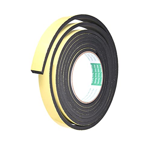uxcell Sealing Foam Tape 20mm Wide 5mm Thick 3 M/9.8ft Long, Self Adhesive Weather Strip for Window Door Insulation, Pack of 2 - size: 20mmx5mmx3m