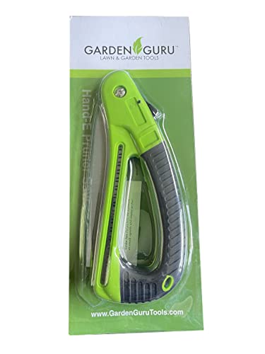 GARDEN GURU Folding Pruner Saw with Ergonomic Handle & Safety Lock – Non Slip – Rust Resistant Hardened Steel – Professional Grade Sawtooth Blade – for Pruning Trimming Camping Clearing - size: 1 Pack