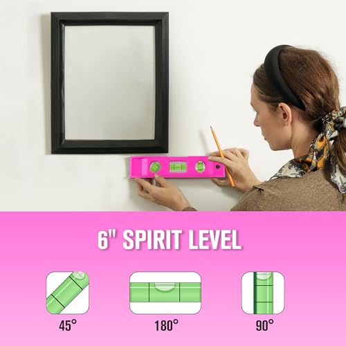 Pink Tool Set for Women,206-Piece Home Tool Kit for Women Girls Ladies,Basic Household Toolkits for New Apartment Garage Office College Dorm & DIY Projects - size: 206 Piece