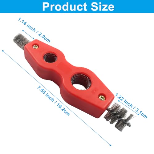 Hitefu 4-in-1 Copper Pipe Cleaner, Red - color: Red