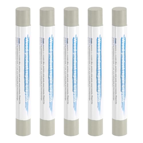 HARFINGTON 5pcs Wood Filler Sticks Wooden Wax Touch Up Furniture Repair Crayons for Scratch Hole Wood, Heavy Linen - color: Heavy Linen