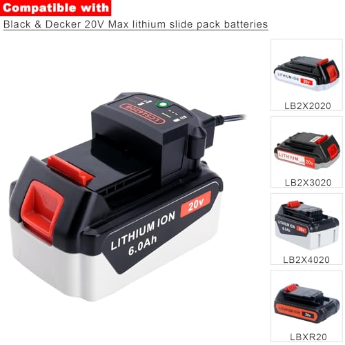 LCS1620B Compatible with Black and Decker 20V MAX Lithium Battery Charger