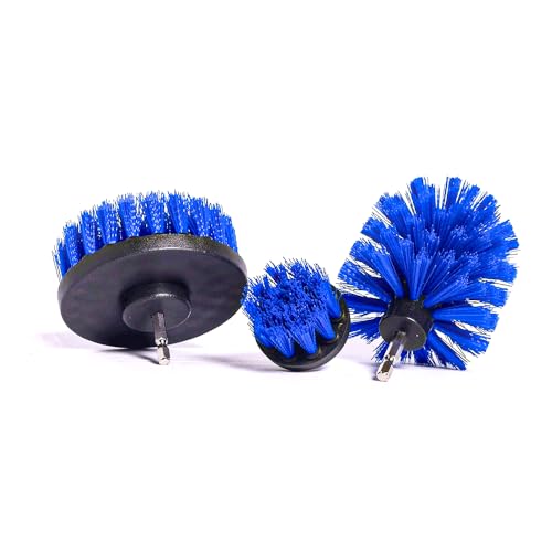 Diamond Shine 3-Pack Multipurpose Drill Brush Attachment Set – Turns Drill Into Electric Power Scrubber for Tile, Grout, Floors, Bathtub & Shower