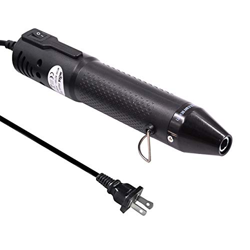 mofa Embossing Heat Pen,Mini Heat Gun,Hot Air Pen Tools Shrink Pen with Stand For DIY Embossing And Drying Paint Multi-Purpose Electric Heating Nozzle 150W 110V (Black,Black) - color: Black,black