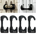 4 Pack Cabinet Locks with Combination Baby Proof Cabinet Door Lock Multifunctional Adjustable Child Safety Lock Knobs Door Lock for Knob Handle (Black) - color: Black