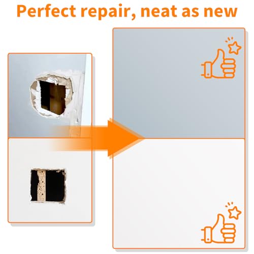 Wall Patch Drywall Repair Kit, 12 x 12 Inch, Self-Adhesive Mesh Patch, Permanently Repairs Damaged Large Walls Hole and Ceilings - size: 12in
