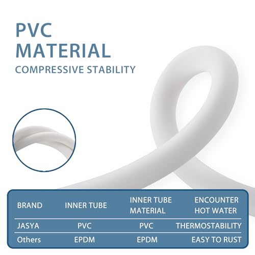 59 Inches White PVC Shower Hose Replacement For Cleaning - color: White, size: 59 In