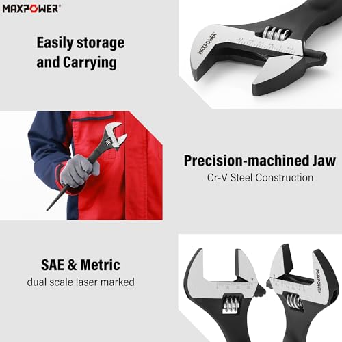 MAXPOWER 12 inch Spud Wrench, Max Jaw Opening 1-3/8 inch - size: 12 in. / 1Pcs