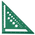 HARFINGTON Metal Square Ruler 7" Aluminum Alloy Carpenter Square Imperial Woodworking Rafter Square Precision Scribing Tools with Rafter Conversion Table for Measuring and Marking, Green - color: Green, style: Imperial